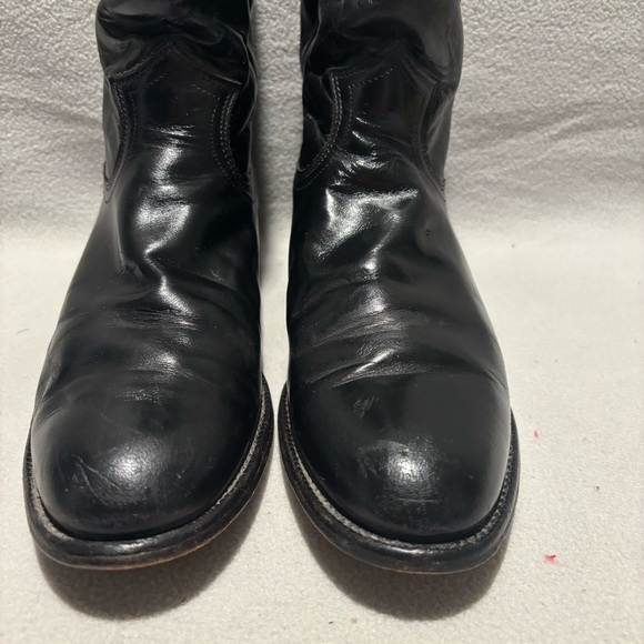 Justin Roper Pull On Black Western Boots Style L 3703 size 7B - Picture 2 of 8